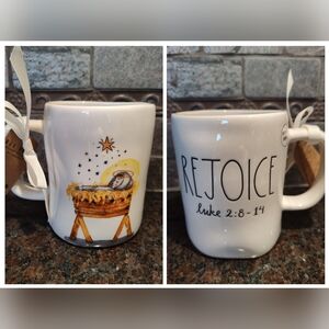 Rae Dunn Rejoice Luke 2:8-14 Mug, Baby Jesus In Manger, New Release 2025